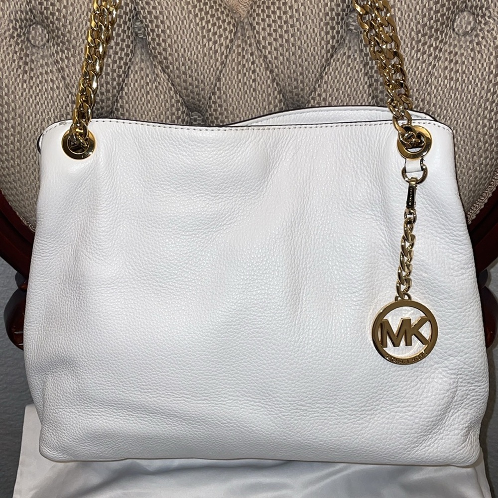 Michael Kors Large Optic White Shoulder Tote - Picture 2 of 11